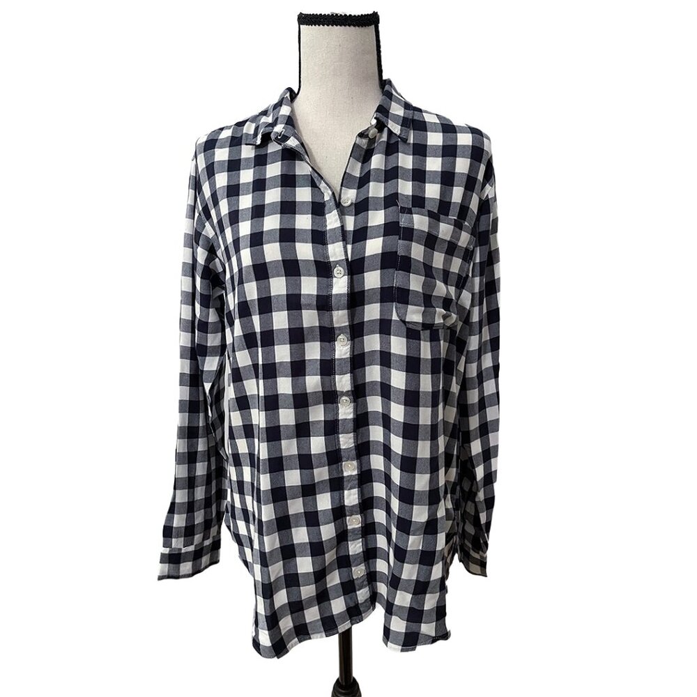 Abercrombie & Fitch Button Down Shirt | Navy Gingham